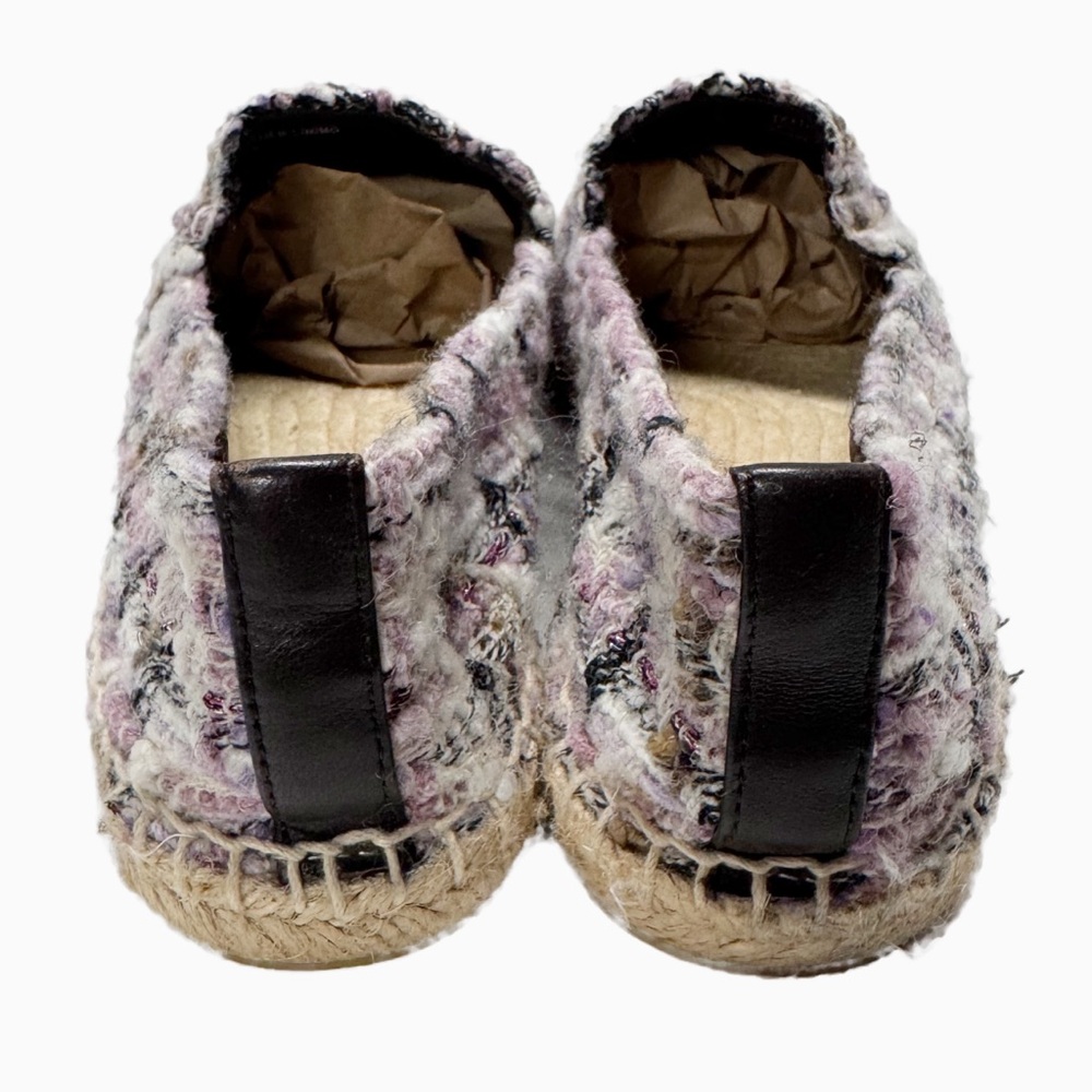 Tory Burch | Everly Tweed Espadrille -Purple Multicolor Tweed - Picture 6 of 12